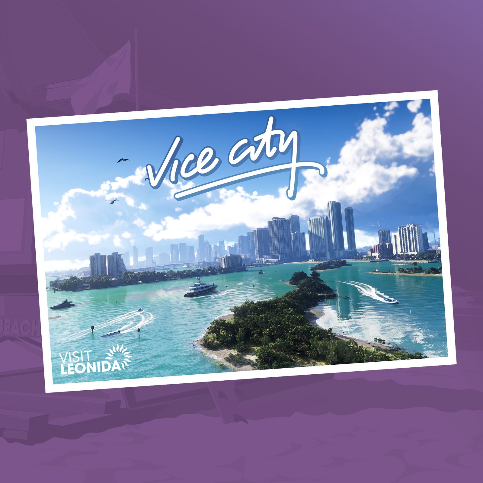 Vice City postcard — official GTA 6 artwork