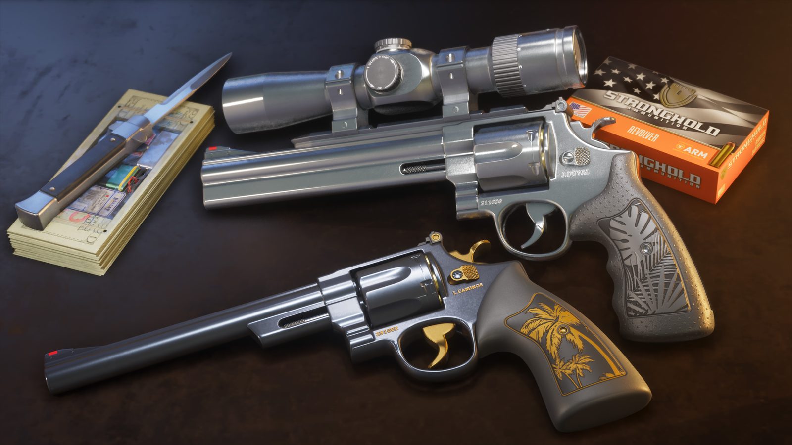 GTA 6 screenshot: Hawk & little morgan revolvers